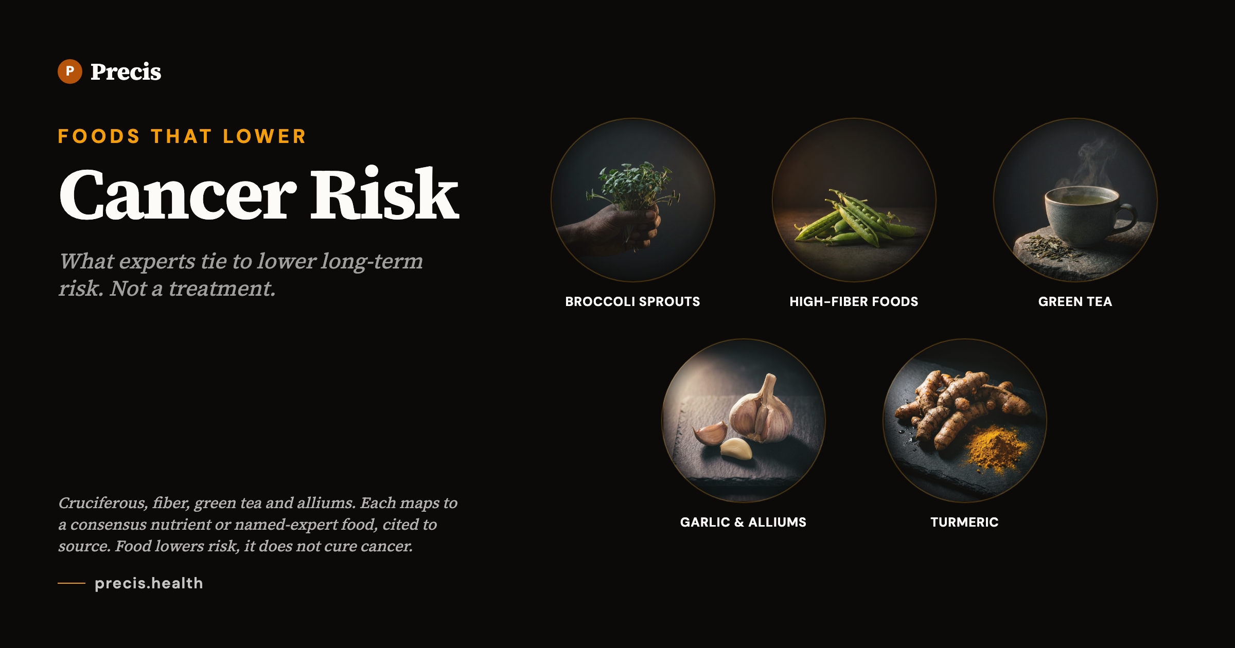 Best foods for Cancer Risk: expert-recommended foods mapped to consensus nutrients